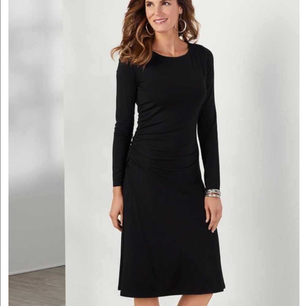 Soft Surroundings Darcey Jersey Black Dress - M